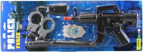 Policejní sada pro děti se samopalem a doplňky