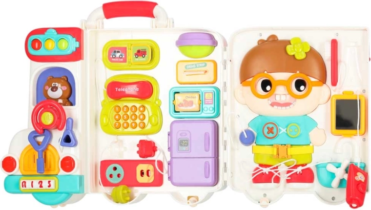 Přenosný kufřík plný aktivit