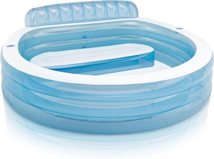 Nafukovací rodinný bazén s lavicí 229 × 218 × 79 cm INTEX