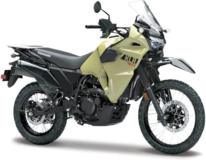 Maisto motocykl Kawasaki KLR 650 khaki černá 1:18
