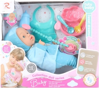 Mluvící dětská panenka Tutu Baby s doplňky