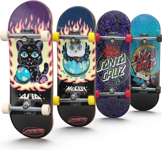 Čtyři mini skateboardy Santa Cruz