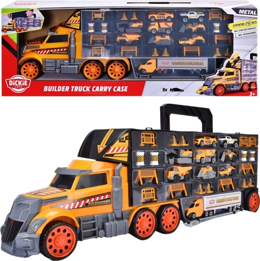 Dickie Toys builder truck carry case – stavební truck transporter kufřík na autíčka 62 cm