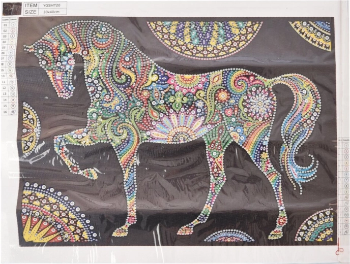 Diamantové malování svítící kůň 30 × 40 cm