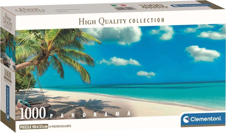 Panoramatické puzzle Houpačka u oceánu 1000 dílků CLEMENTONI