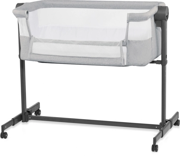 Kinderkraft přistýlka a dětská postýlka Nestee Up 2 light grey