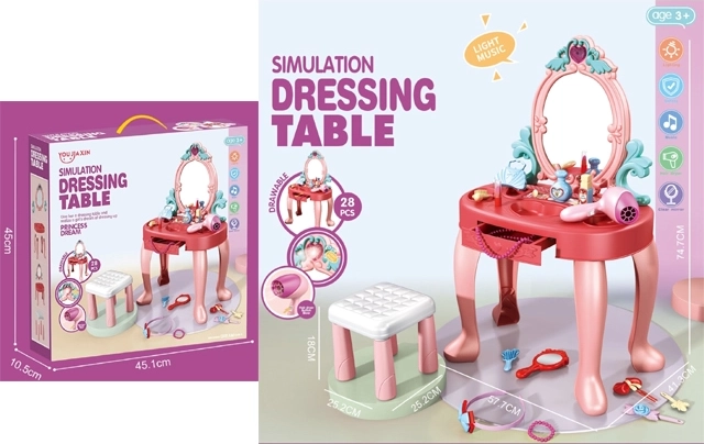 Růžový toaletní stolek Princess Dream