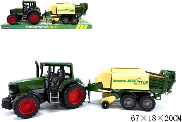 Traktor se zemědělským strojem