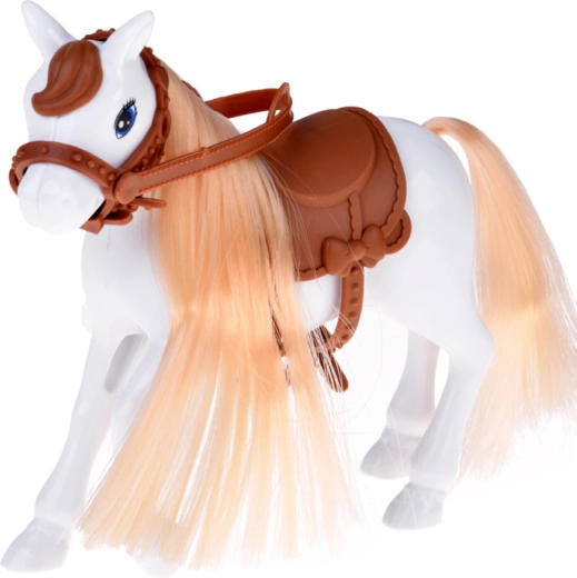 Kůň se sedlem a uzdečkou