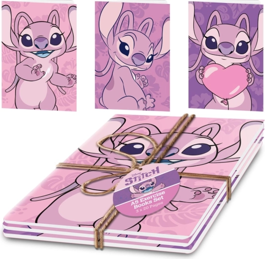 Lilo a Stitch set sešitů A5 Angel (3 ks)