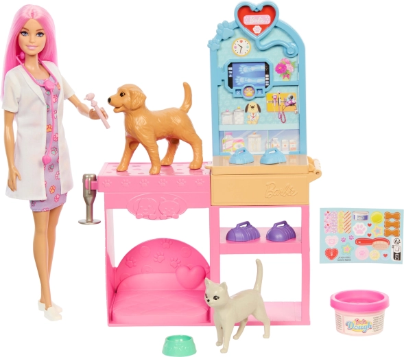 Barbie veterinářka a dva mazlíčci