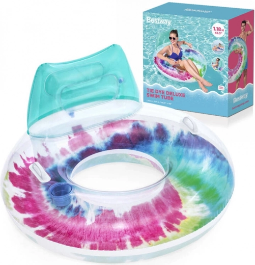 nafukovací plovací kruh s opěrkou a úchyty Bestway