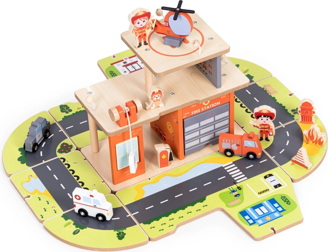 Dvoupodlažní stanice s heliportem