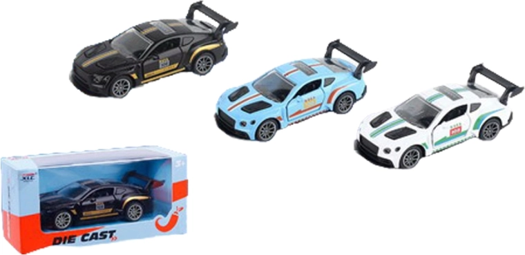 Kovové závodní auto na zpětné natažení - 1 kus