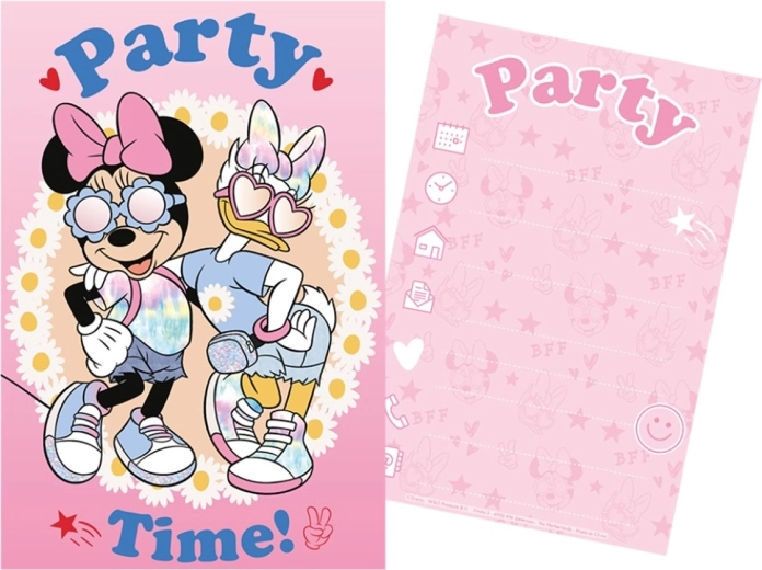 Sada párty pozvánek a obálek MINNIE MOUSE 5+5