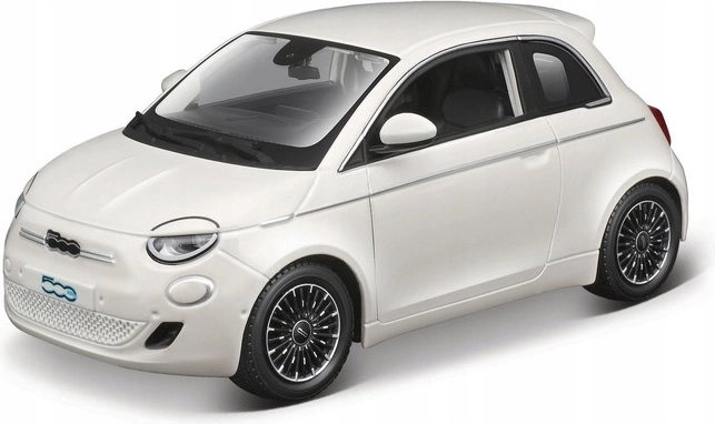 Model Fiat 500E 2023 bílý v měřítku 1:24