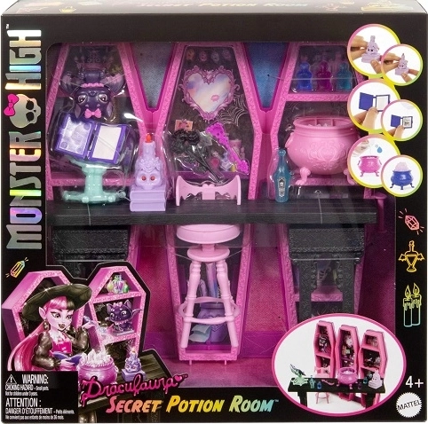 Monster High tajná místnost s lektvary Draculaury a doplňky