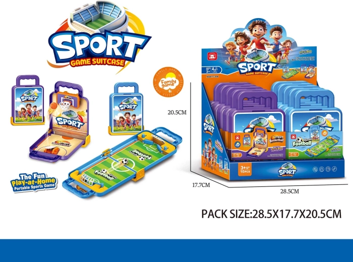 Sportovní hra – fotbal nebo basketbal (39,5 × 13,5 × 7,8 cm)