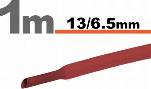 Červená bužírka 13/6,5 mm