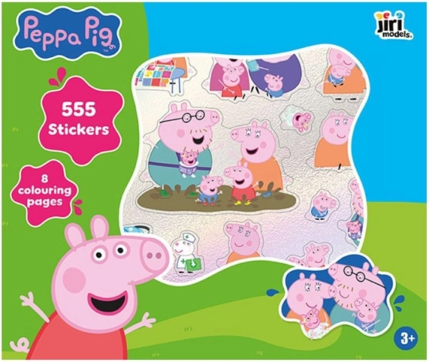 Prasátko Peppa kreativní set: 555 samolepek a 8 omalovánek