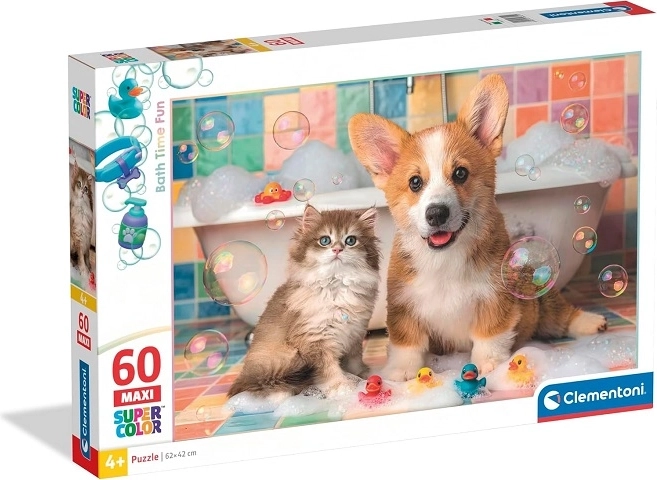 Clementoni maxi puzzle pro děti Bath time fun 60 dílků