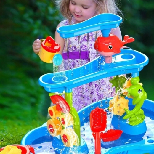 3patrová kaskáda s vodními koly