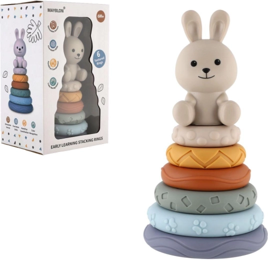 Stohovací pyramida se zajíčkem, 6+ měsíců