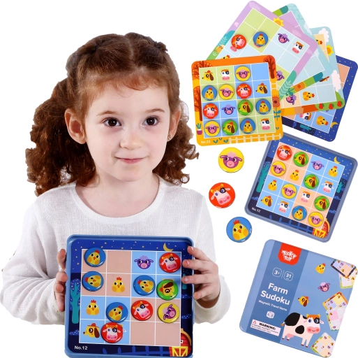 Magnetická logická hra sudoku Farma TOOKY TOY