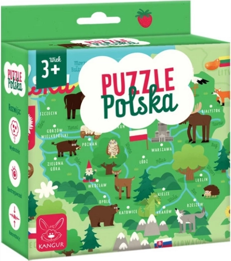 Puzzle mapa Polska pro děti 3+