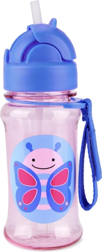 Skip Hop Zoo tritanová láhev s brčkem 355 ml Motýlek