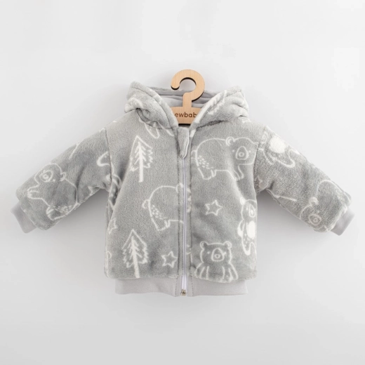 Zateplená kojenecká mikina s kapucí New Baby Winter Times