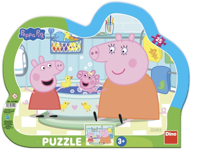 Dětské deskové puzzle Peppa Pig ve vaně 25 dílků