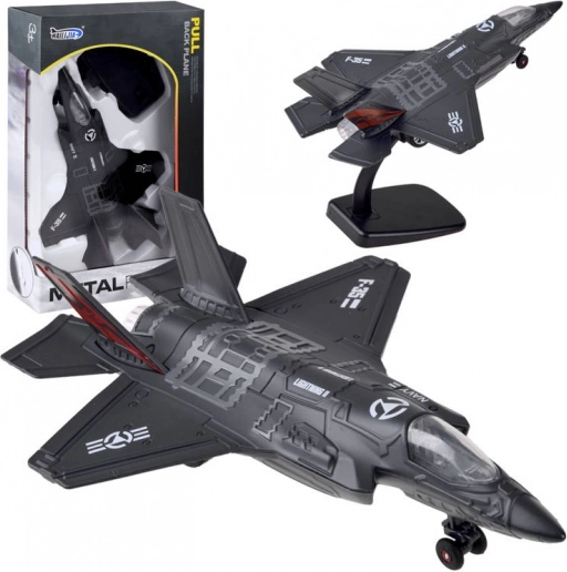 Kovový vojenský letoun F-25 se zvuky a světly – Cy
