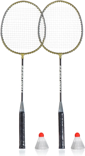 Sada na badminton se 2 raketami a 2 košíčky