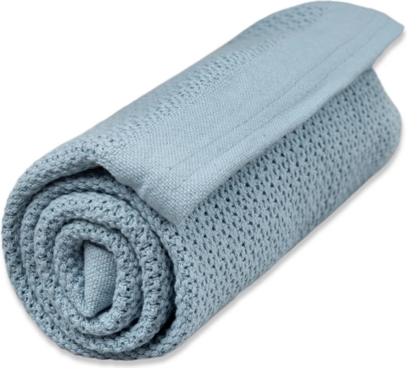 Vinter & Bloom deka Soft Grid Organic dim blue