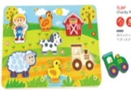 Babu dřevěné puzzle farma