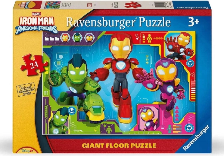 Ravensburger Obrovské podlahové puzzle Iron Man a jeho úžasní přátelé 24 dílků