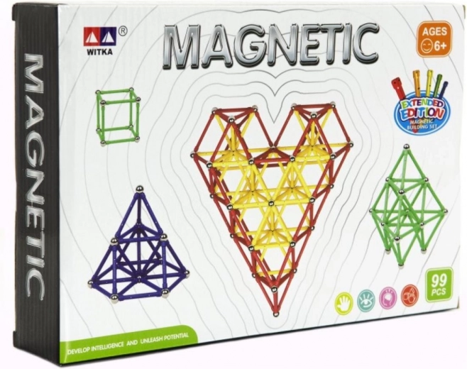 Magnetická stavebnice – 99 dílů