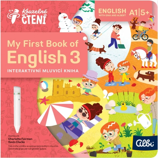 ALBI Kouzelné čtení interaktivní kniha My First Book of English 3: Actions