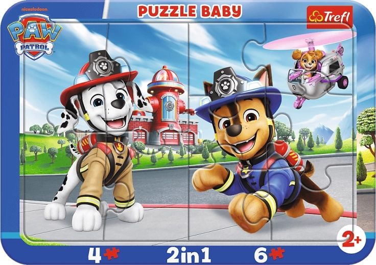 Trefl baby puzzle Tlapková patrola: kamarádi 2v1 (10 dílků)