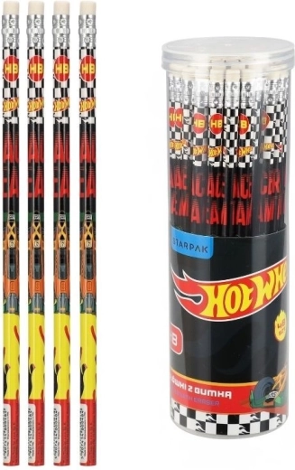 Tužka s gumou Hot Wheels HB - 1 kus
