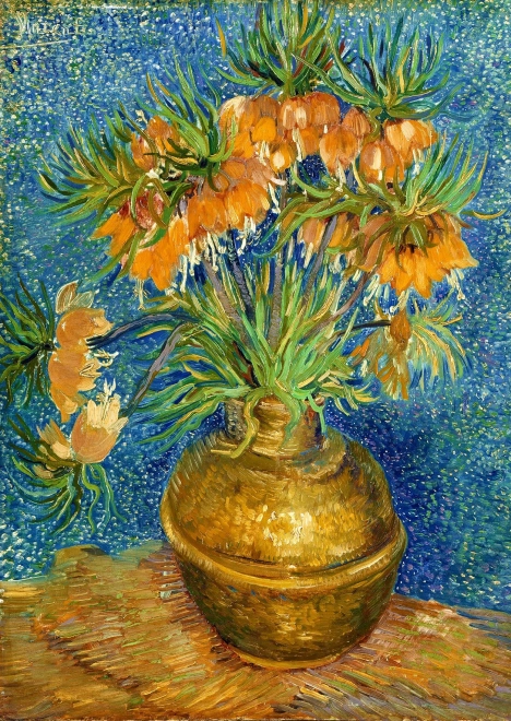 Puzzle Vincent van Gogh: Řebčíky v měděné váze 1000 dílků