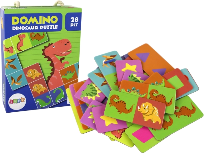 logická hra Puzzle Domino Dinosauři