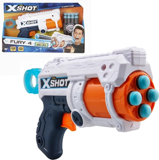 X-SHOT EXCEL Fury 4 s otočnou hlavní a  16 náboji