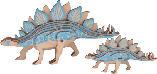 Woodcraft dřevěné 3D puzzle stegosaurus 2 v 1