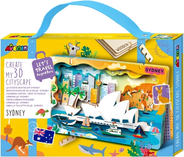 Dřevěné 3D puzzle – městská krajina SYDNEY