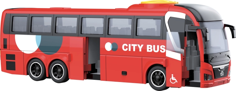 City Service Car městský autobus 1:16 červený