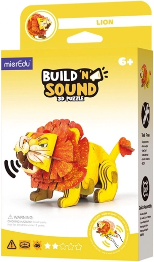 3D puzzle MierEdu Postav a poslouchej – lev