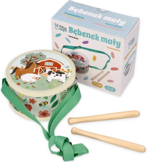 Adam Toys Dětský bubínek s motivem farmy - 1 kus