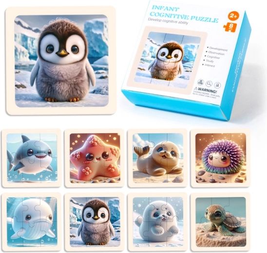 Dřevěné puzzle moře 8 dílků